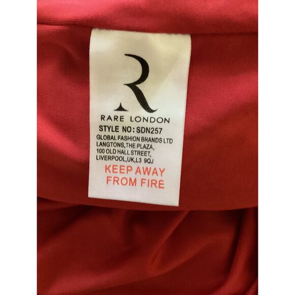 5023 NWOT Rare London Sleeveless Mesh Blur Maxi Dress in Red Size Extra Small/2 - Picture 6 of 10